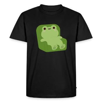 Grenouille fatiguée - T-shirt Premium bio Homme - noir - Devant - Nico (187cm)