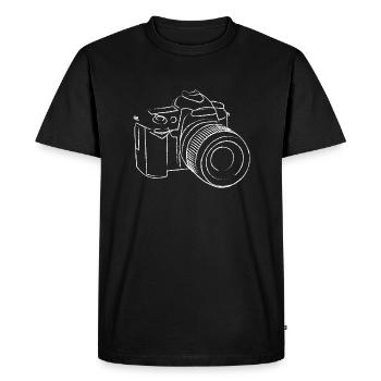 Illustration de la caméra - T-shirt Premium bio Homme - noir - Devant - Nico (187cm)