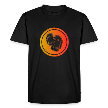 Chope de bière - T-shirt Premium bio Homme - noir - Devant - Nico (187cm)
