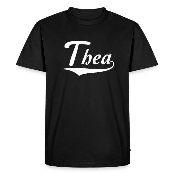 Thea - Men's Premium Organic T-Shirt - black - Front - Nico (187cm)