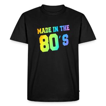 Made in the 80's 80 costume costume fête - T-shirt Premium bio Homme - noir - Devant - Nico (187cm)