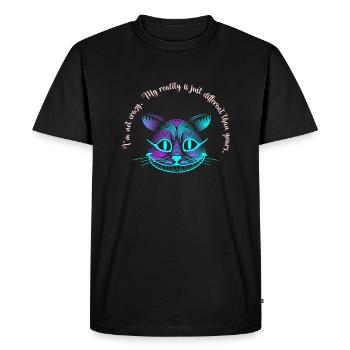 Grinning cat - Men's Premium Organic T-Shirt - black - Front - Nico (187cm)
