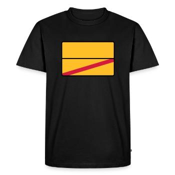 Place name sign blank - fill in yourself! - Men's Premium Organic T-Shirt - black - Front - Nico (187cm)