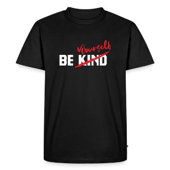 Be yourself - Men's Premium Organic T-Shirt - black - Front - Nico (187cm)