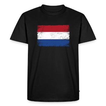 Drapeau Holland Pays-Bas Drapeau pour les patriotes - T-shirt Premium bio Homme - noir - Devant - Nico (187cm)