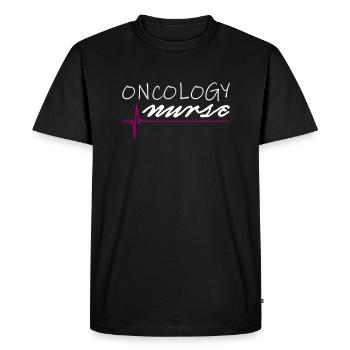 Oncology Nurse - Men's Premium Organic T-Shirt - black - Front - Nico (187cm)