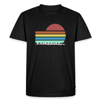Retro Sunset Team & Crew Rowing T-Shirt Present - Men's Premium Organic T-Shirt - black - Front - Nico (187cm)