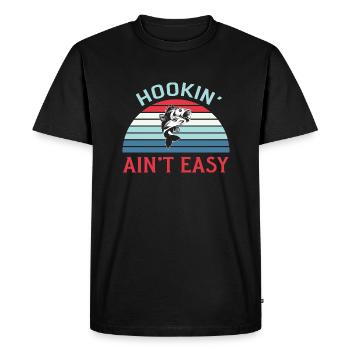 Pêcheurs Pêche Pêche Pêcheurs Pêcheurs Poisson Poisson - T-shirt Premium bio Homme - noir - Devant - Nico (187cm)