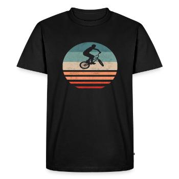 BMX Bike Downhill Vintage - Men's Premium Organic T-Shirt - black - Front - Nico (187cm)