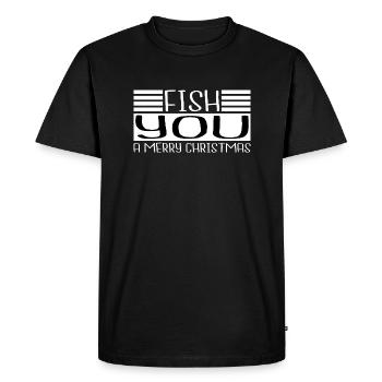 Beach Holiday Birthday Present Fishing Dino Sea - Men's Premium Organic T-Shirt - black - Front - Nico (187cm)