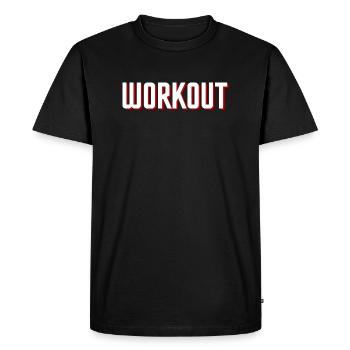 Workout - Men's Premium Organic T-Shirt - black - Front - Nico (187cm)