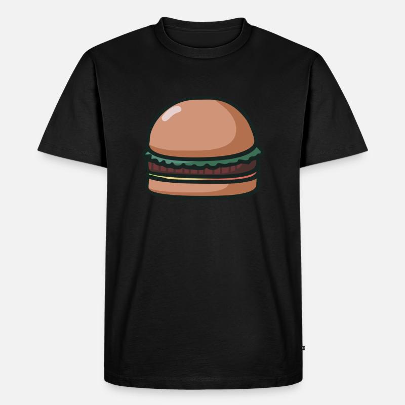 BURGER CLASSICO - Männer Premium Bio T-Shirt - Schwarz