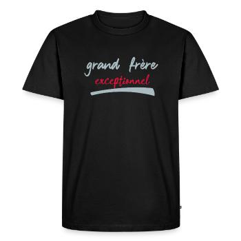 grand frère exceptionnel - T-shirt Premium bio Homme - noir - Devant - Nico (187cm)