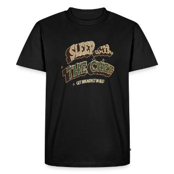 Drôles de citations Chapeau de chef sous-chef Chefpropriétaire Dictons - T-shirt Premium bio Homme - noir - Devant - Nico (187cm)