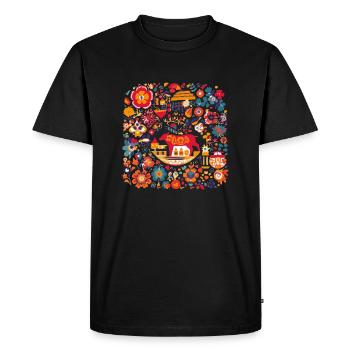 Design espagnol traditionnel - T-shirt Premium bio Homme - noir - Devant - Nico (187cm)