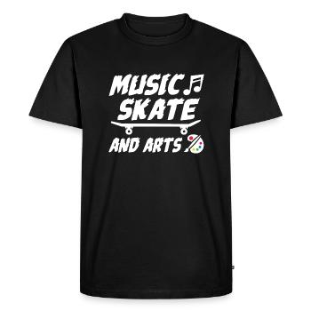 Musique Skate Et Arts - T-shirt Premium bio Homme - noir - Devant - Nico (187cm)