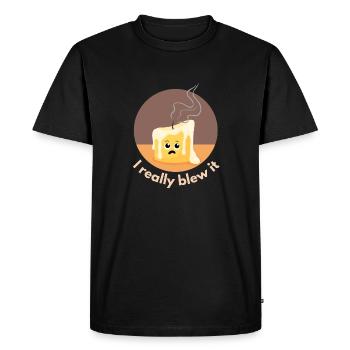 I really blew it - Men's Premium Organic T-Shirt - black - Front - Nico (187cm)