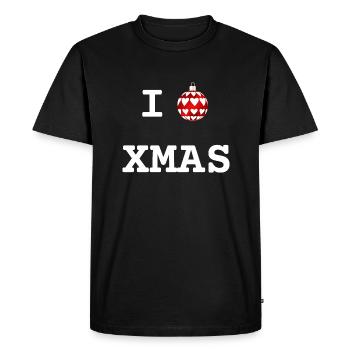 I Love Xmas | XMAS - T-shirt Premium bio Homme - noir - Devant - Nico (187cm)