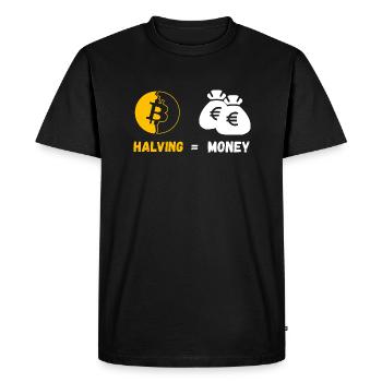 BTC Halving - Men's Premium Organic T-Shirt - black - Front - Nico (187cm)