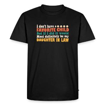 Je n’ai pas de belle-fille préférée - T-shirt Premium bio Homme - noir - Devant - Nico (187cm)