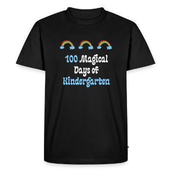 100 Magical Days of Kindergarten - Men's Premium Organic T-Shirt - black - Front - Nico (187cm)