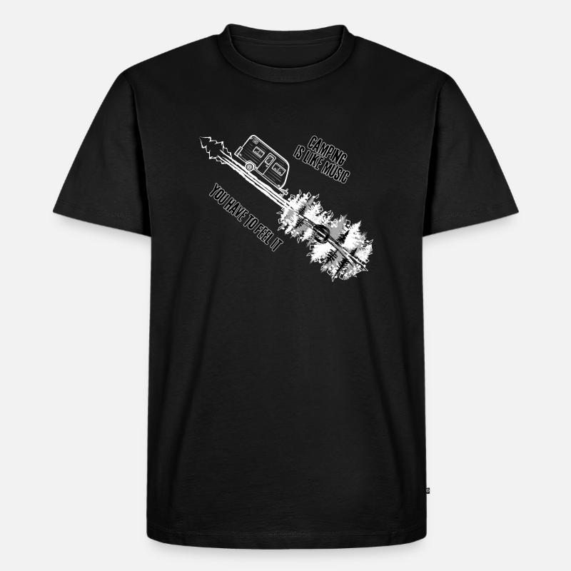Camping Wohnwagen Design Camping Liebe - Männer Premium Bio T-Shirt - Schwarz