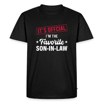 Gendre préféré, belle-mère ou beau-père - T-shirt Premium bio Homme - noir - Devant - Nico (187cm)