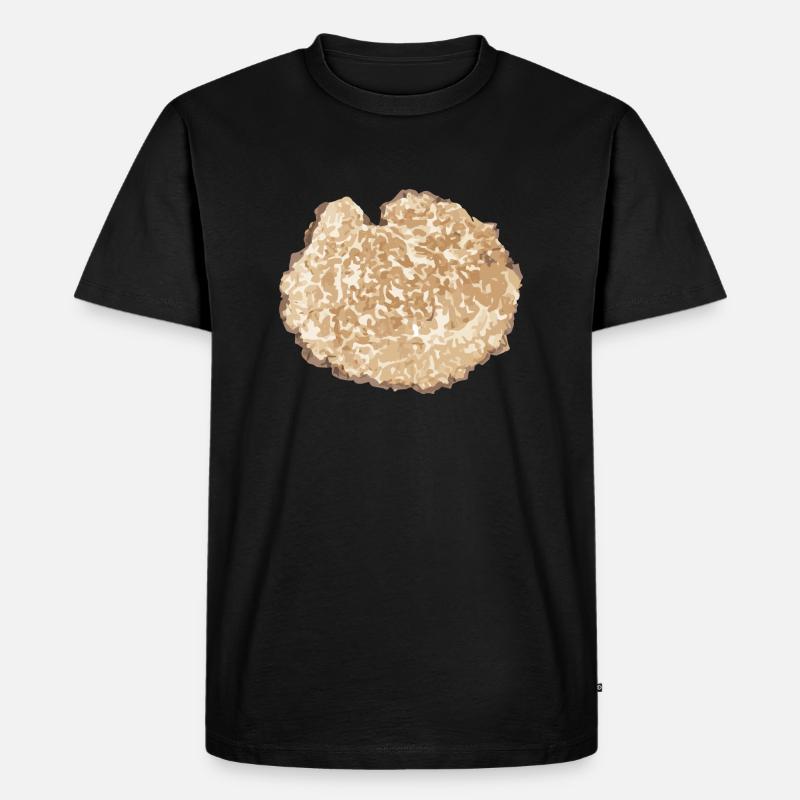 Trüffel Scheibe Braun - Männer Premium Bio T-Shirt - Schwarz