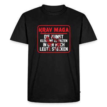 Krav Maga Self-Defense Martial Arts - Men's Premium Organic T-Shirt - black - Front - Nico (187cm)