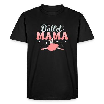 Ballet Mama Ballerina Woman Dance - Men's Premium Organic T-Shirt - black - Front - Nico (187cm)