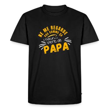 Don't look at me like that -humor baby - Men's Premium Organic T-Shirt - black - Front - Nico (187cm)