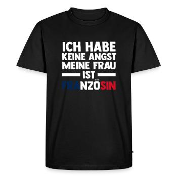 French French France - Men's Premium Organic T-Shirt - black - Front - Nico (187cm)