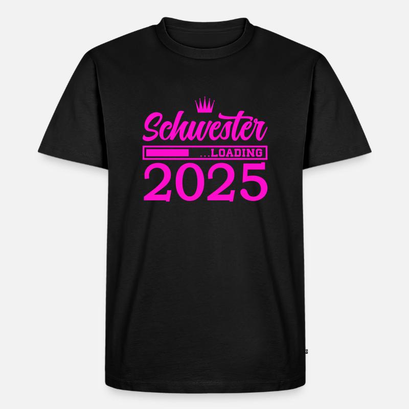 schwester 2025 loading - Männer Premium Bio T-Shirt - Schwarz