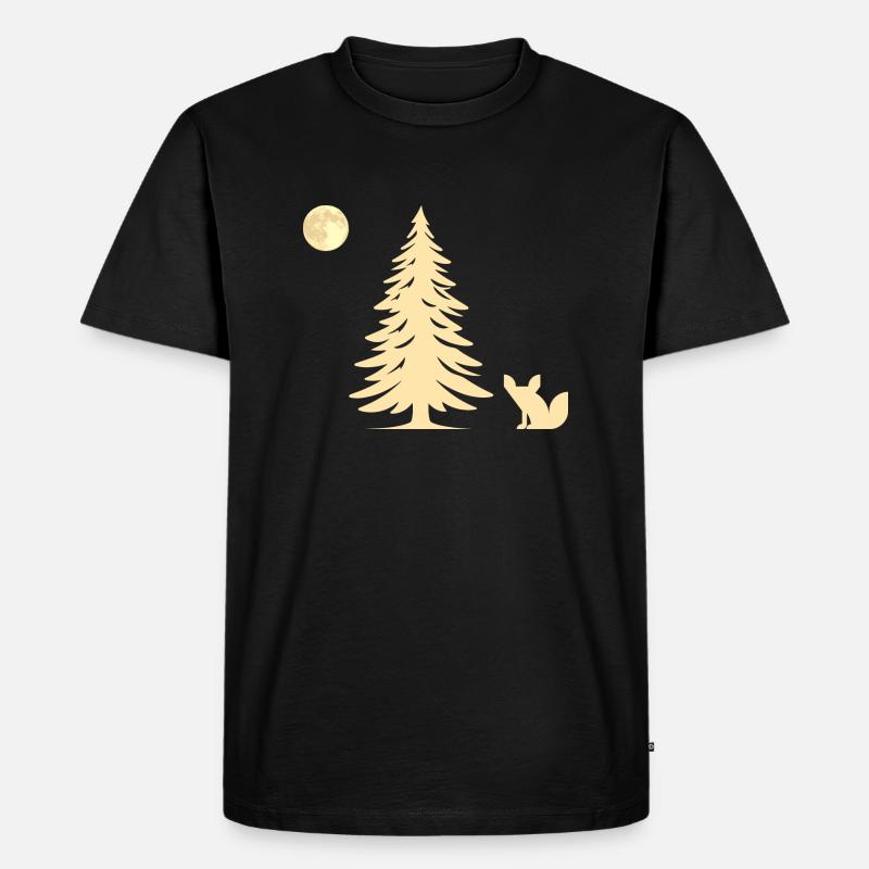 Fuchs im Wald - Geschenkidee - Männer Premium Bio T-Shirt - Schwarz