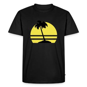 Palm Island - Men's Premium Organic T-Shirt - black - Front - Nico (187cm)