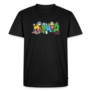 Hip hop - T-shirt Premium bio Homme - noir - Devant - Nico (187cm)