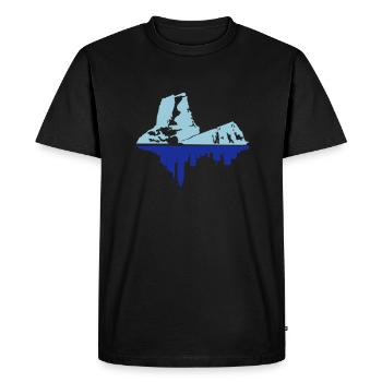 glaçon - T-shirt Premium bio Homme - noir - Devant - Nico (187cm)