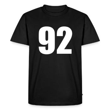 92 - Men's Premium Organic T-Shirt - black - Front - Nico (187cm)