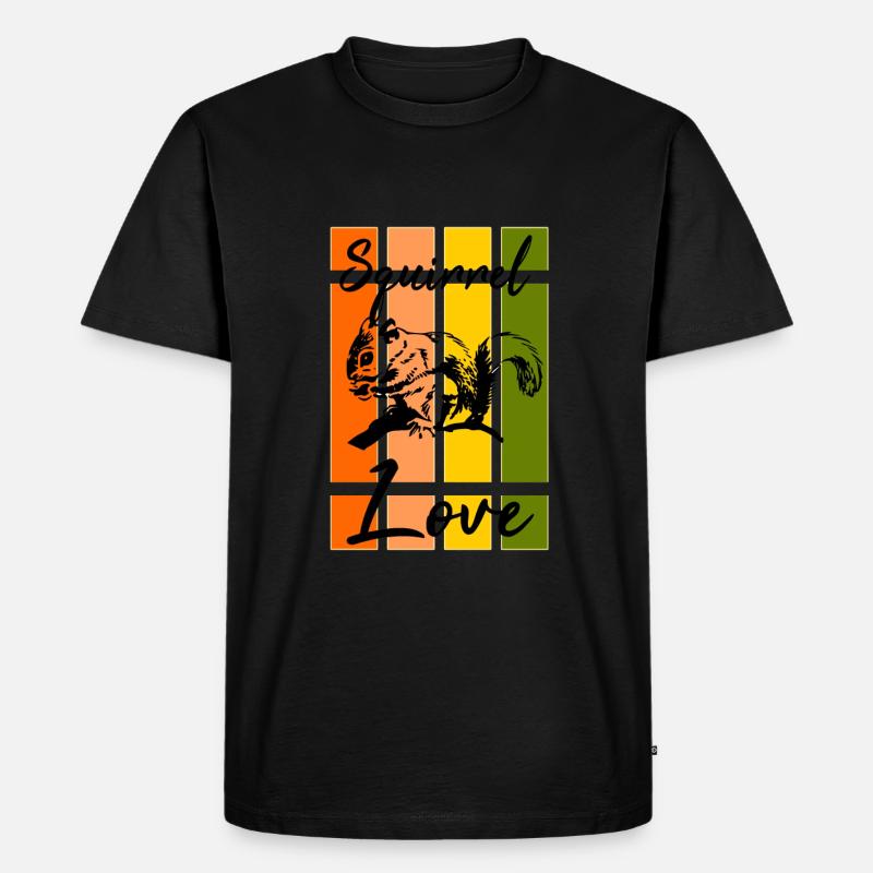 Eichhörnchen - Männer Premium Bio T-Shirt - Schwarz