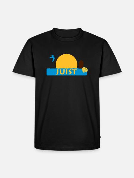 Juist - Männer Premium Bio T-Shirt - Schwarz