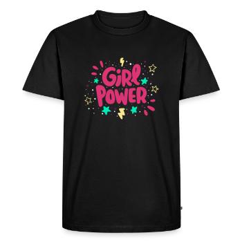 Girl power - T-shirt Premium bio Homme - noir - Devant - Nico (187cm)