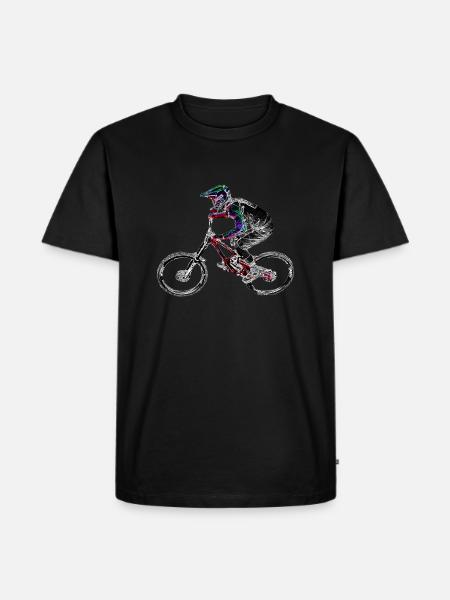 mountain bike mtb downhill - Men's Premium Organic T-Shirt - black