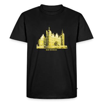 Château de Pückler de la Haute-Lusace de Bad Muskau - T-shirt Premium bio Homme - noir - Devant - Nico (187cm)