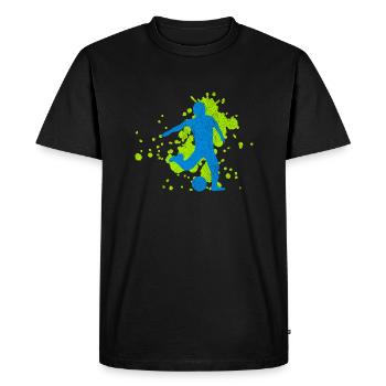 fussball | fußball | fussballer | fußballer - Männer Premium Bio T-Shirt - Schwarz - Vorne - Nico (187cm)