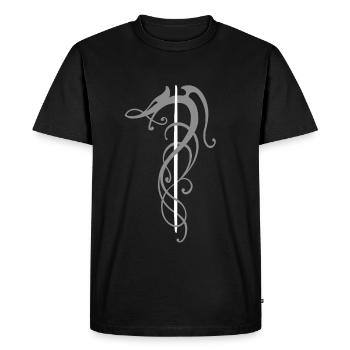 Isa - Men's Premium Organic T-Shirt - black - Front - Nico (187cm)