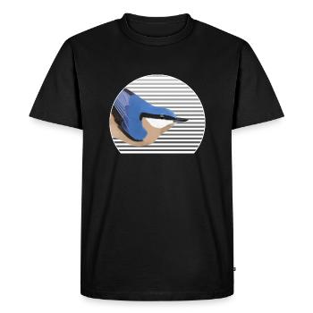 Observateur d'oiseaux d'amant d'oiseau de sittelle - T-shirt Premium bio Homme - noir - Devant - Nico (187cm)
