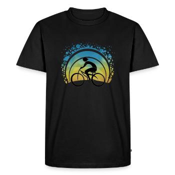 Cyclist - Men's Premium Organic T-Shirt - black - Front - Nico (187cm)