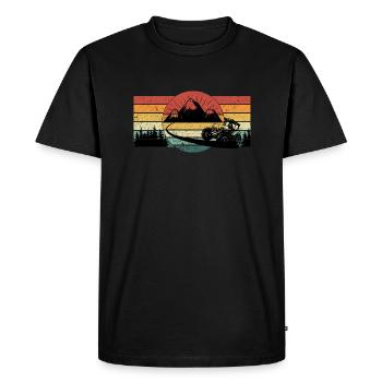 Mountain Tractor MTT Funny Farmer Gift - Men's Premium Organic T-Shirt - black - Front - Nico (187cm)