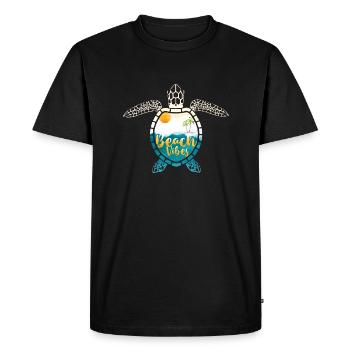 Ocean Sublimation - Men's Premium Organic T-Shirt - black - Front - Nico (187cm)