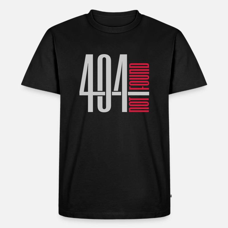 404 not found Error - Männer Premium Bio T-Shirt - Schwarz